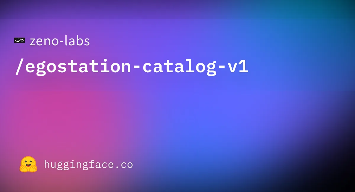 EgoStation Catalog official Hugging Face repository card.